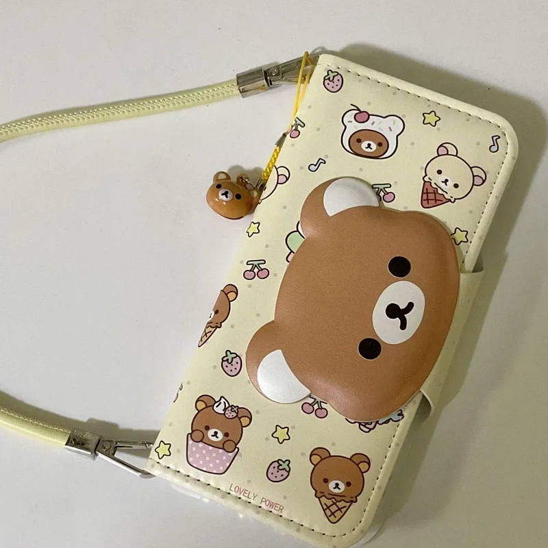 Rilakkuma Cute Cartoon Flip Le - Phone Accessories Box Set ulasan dan harga