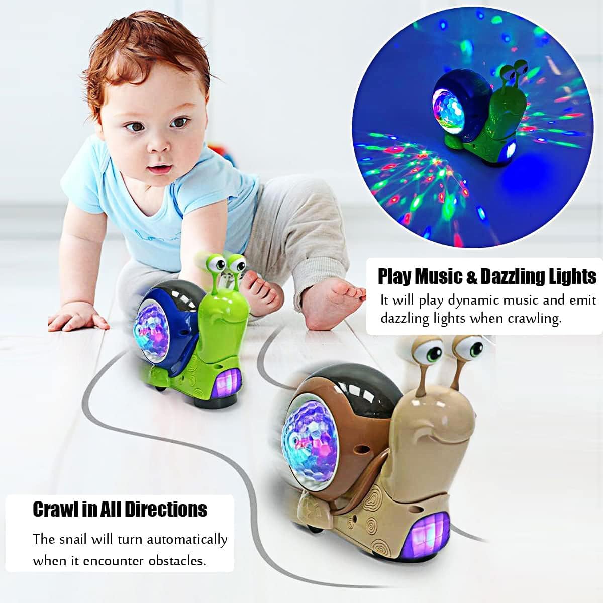 Crawling Snail Baby Toy Walkin - Phone Accessories Baby ulasan dan harga