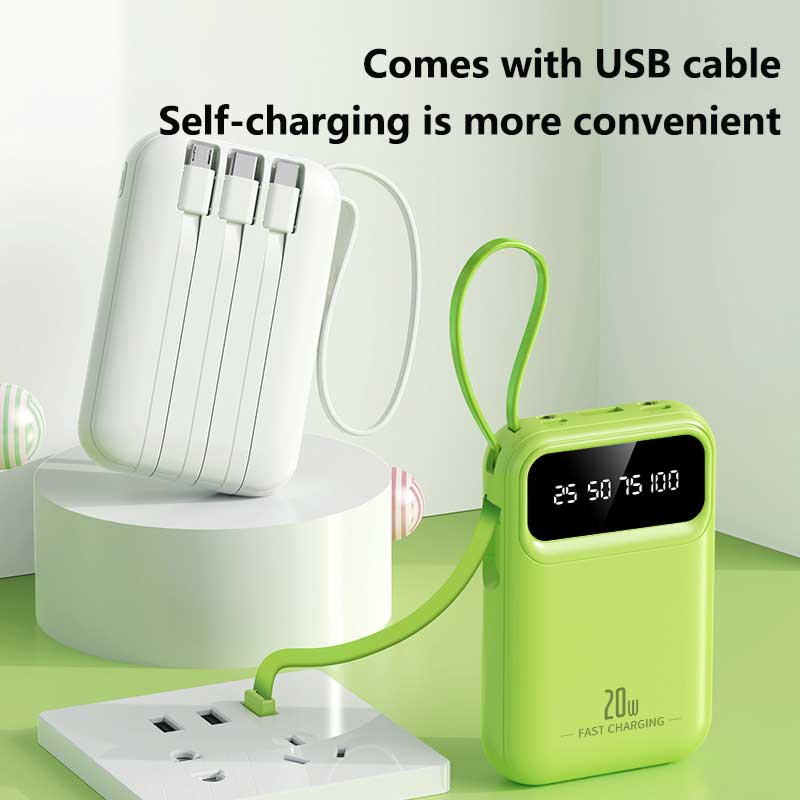 50000mAh 4 In1 Built-in Cable  - Power Bank Slim ulasan dan harga